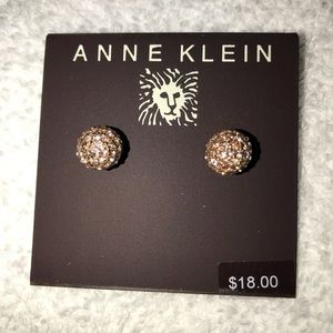 Anne Klein Rose Gold Pave Stud
